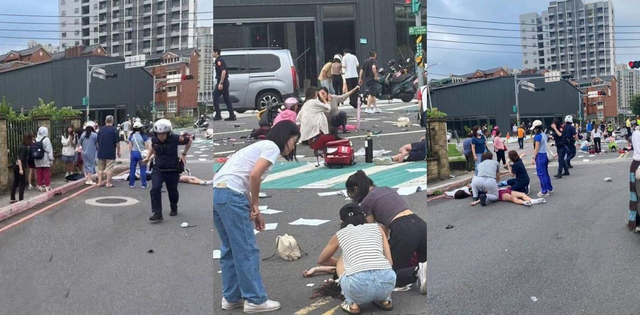 台湾新北 北大国民小学外 男子驾车极快冲撞人群 现场造成多人死亡 十分的惨烈！ - 51吃瓜网-51吃瓜网